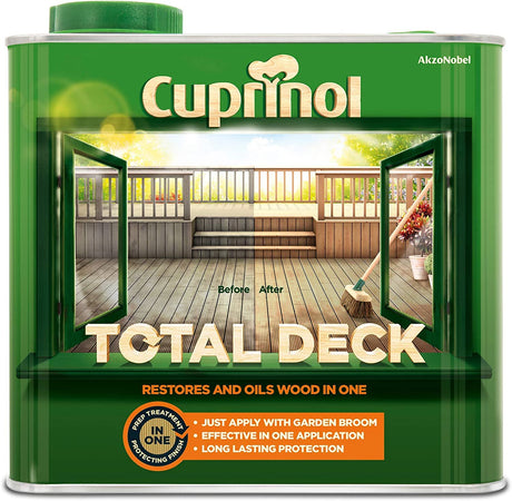 Cuprinol Total Deck Restore and Oil Wood Clear 2.5 Litre