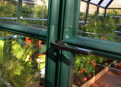 Grand Gardener 8' x 8' Greenhouse - Green Frame & Hybrid Polycarbonate Panels