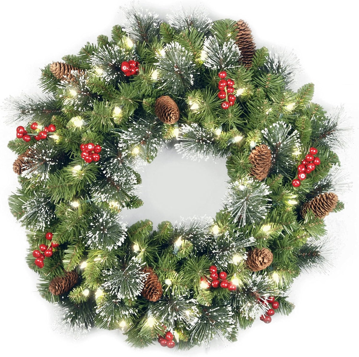 Pre Lit Crestwood Wreath