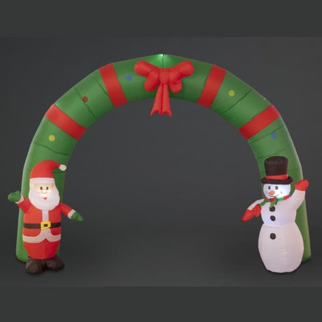 250cm Santa & Snowman Arch with 6 LEDs