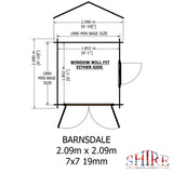 Shire Barnsdale 7x7 19mm Log Cabin