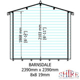 Shire Barnsdale 8x8 19mm Log Cabin