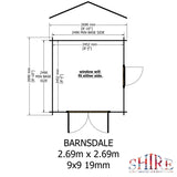 Shire Barnsdale 9x9 19mm Log Cabin