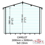 Shire Camelot 9x9 19mm Log Cabin