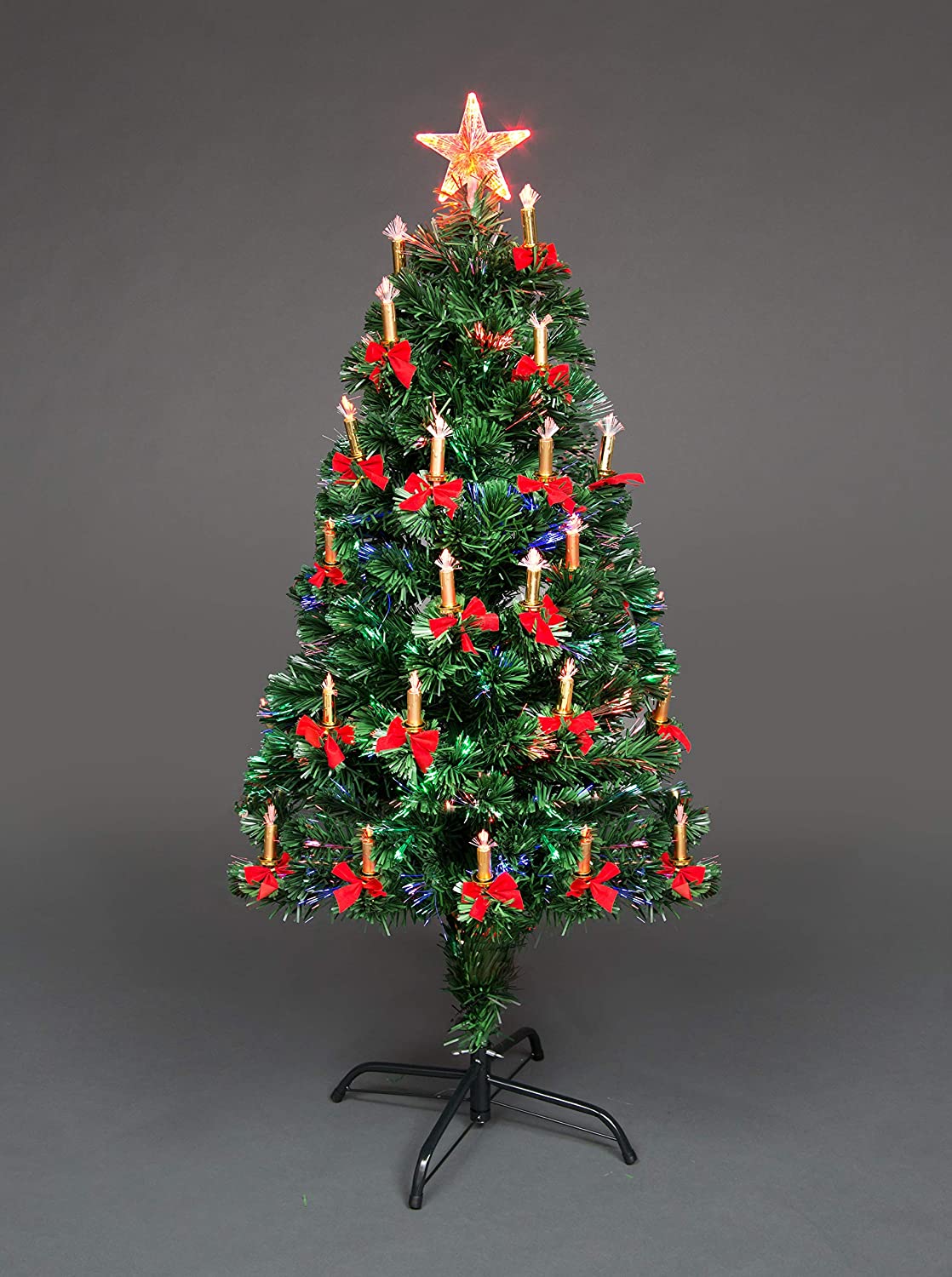 Fibre Optic Candle and Bow Tree 6ft/1.8m