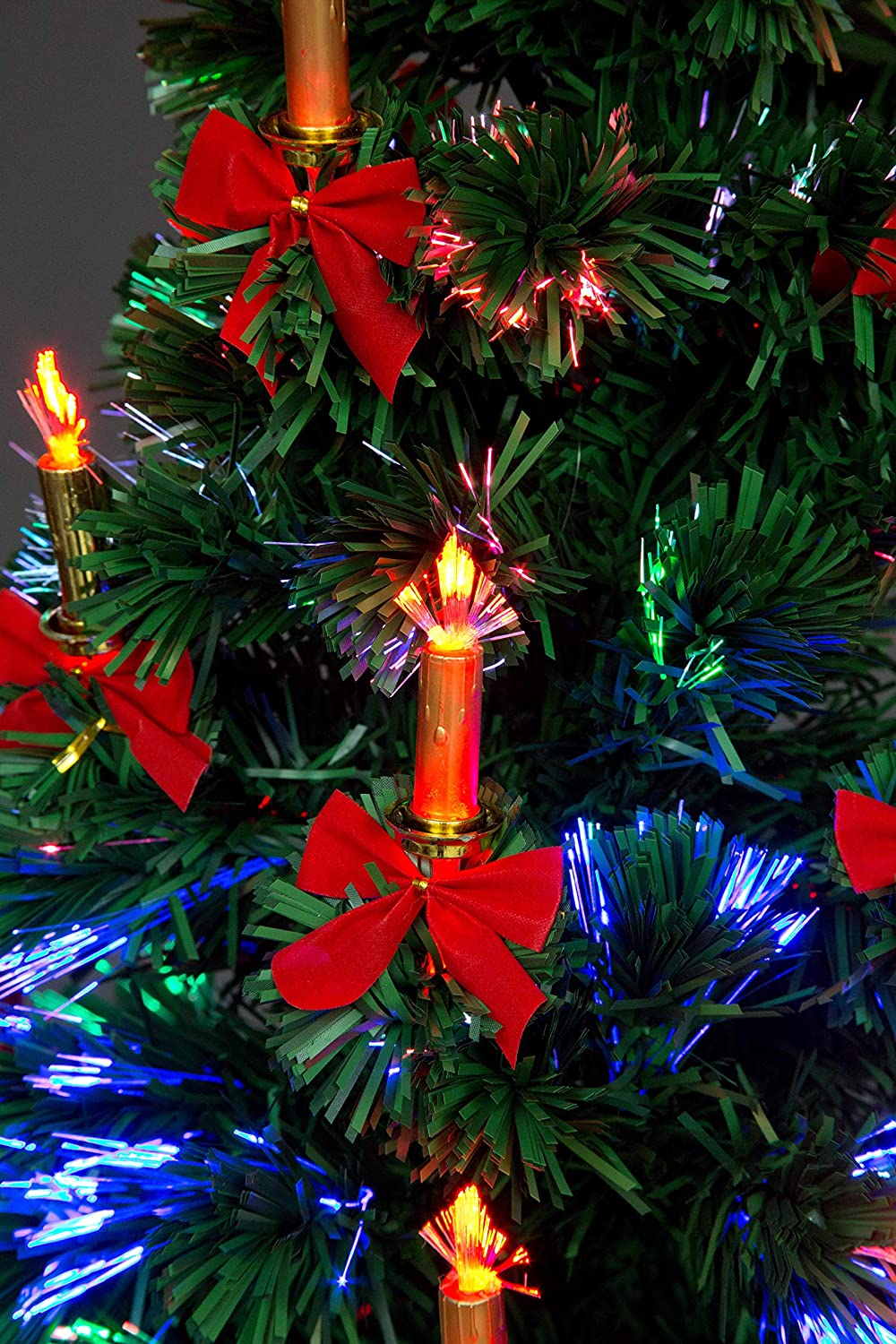 Fibre Optic Candle and Bow Tree 3ft/1m
