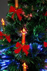Fibre Optic Candle and Bow Tree 6ft/1.8m