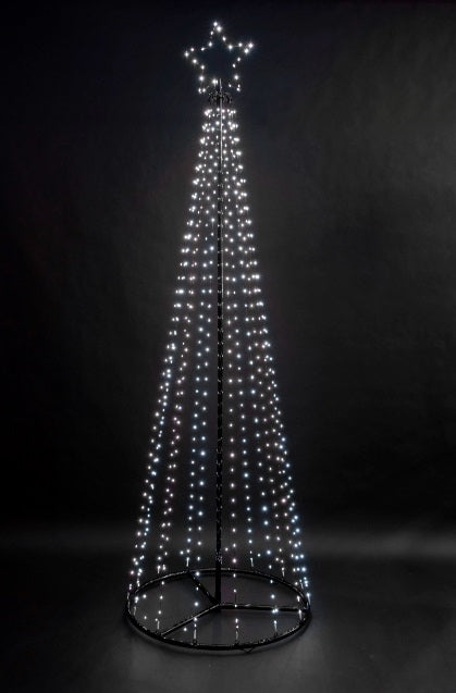 2.5m Maypole LED Tree - Ice White with Flashing Bulbs