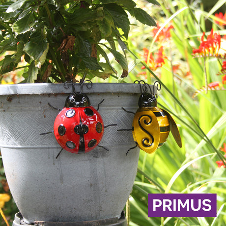 Small Metal Bumblebee Pot Hanger for Garden