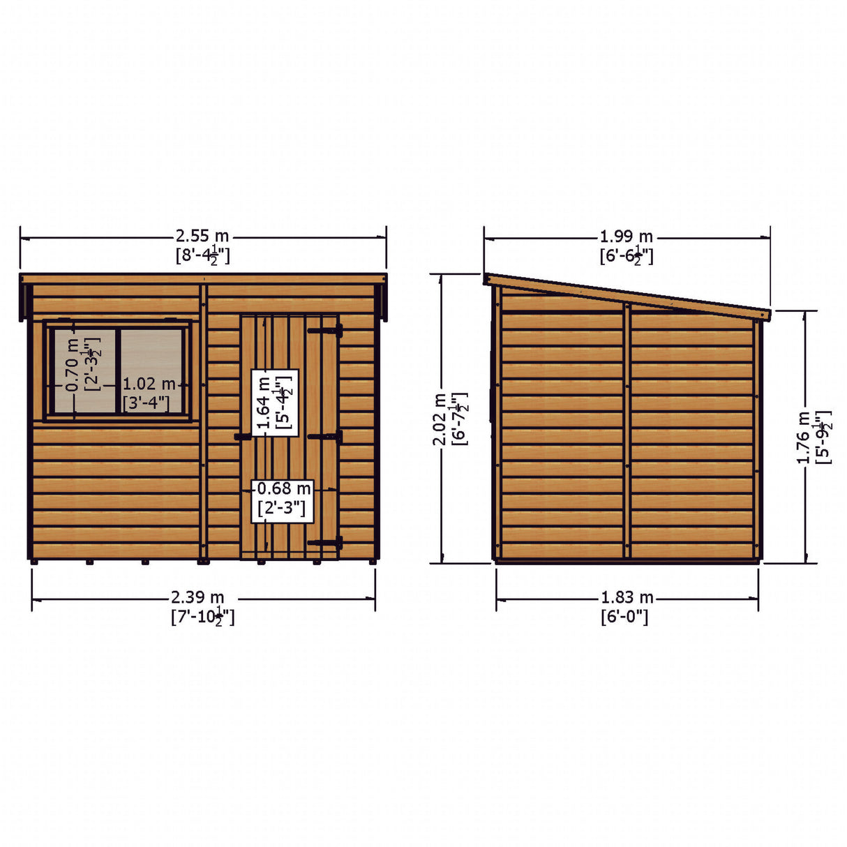 Shire Pent Shed 8x6