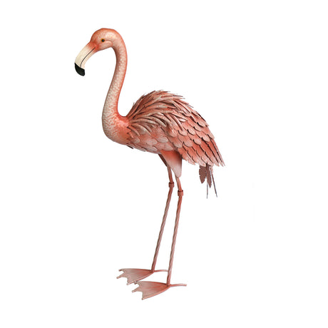 Small Metal Flamingo Garden Ornament