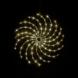 50cm Spiral Snowflake LED Silhouette - Warm White