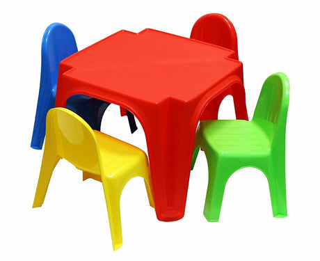 Childrens Table and Chair Set By Starplast Plastic Set