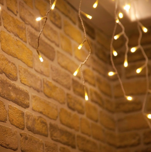 1000 LED String/Fairy Icicle Lights - Warm White