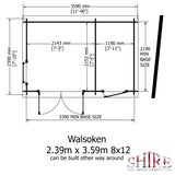 Shire Walsoken 12x8 19mm Log Cabin