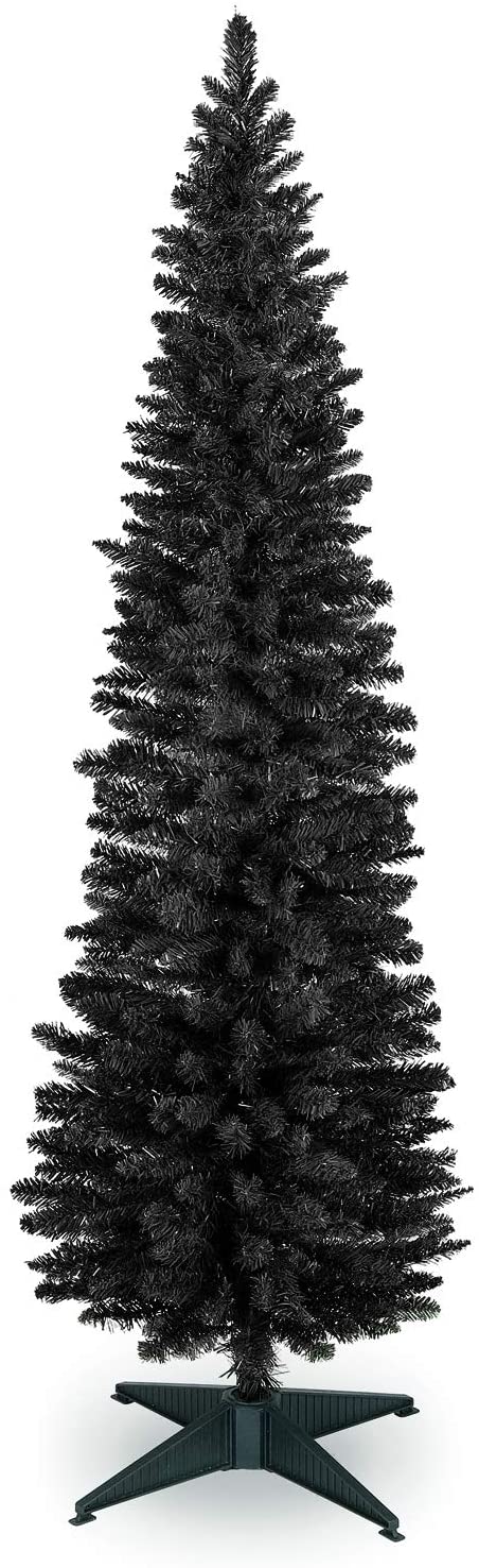 Slim Pencil Christmas Tree Black - 7ft/210cm