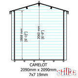 Shire Camelot 7x7 19mm Log Cabin