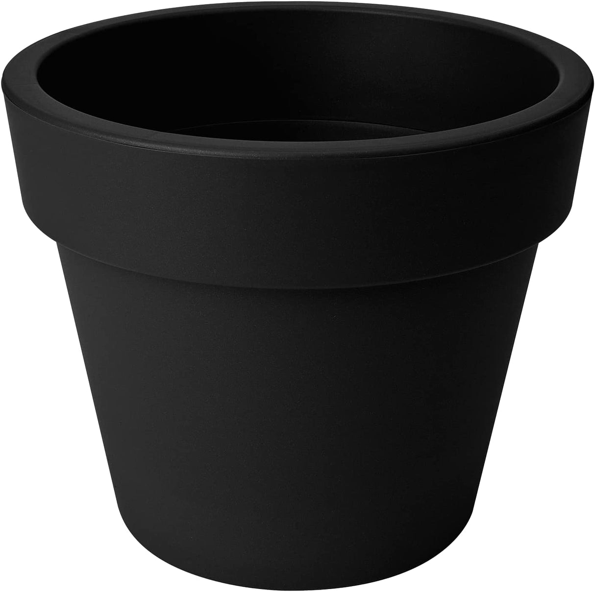 Elho Flower Pot Basics top Planter in Living Black - 40cm