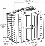 Keter Factor 8x6 Garden Shed    ************BARGAIN *********** COLLECTION ONLY FROM PR4 3JJ  THIS IS AN UNDELIVERED RETURNED SHED STILL WITH SEALS ON********