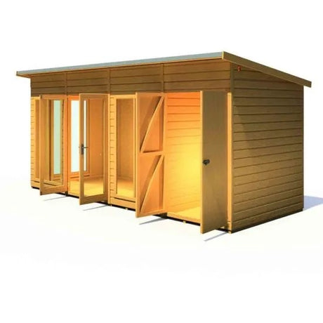 Shire Lela 16x6 Summerhouse with Storage Shed