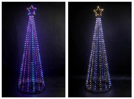 2.4m Maypole LED Tree - Multi-Coloured
