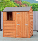 Shire Overlap 6x4 Single Door Reverse Apex Shed