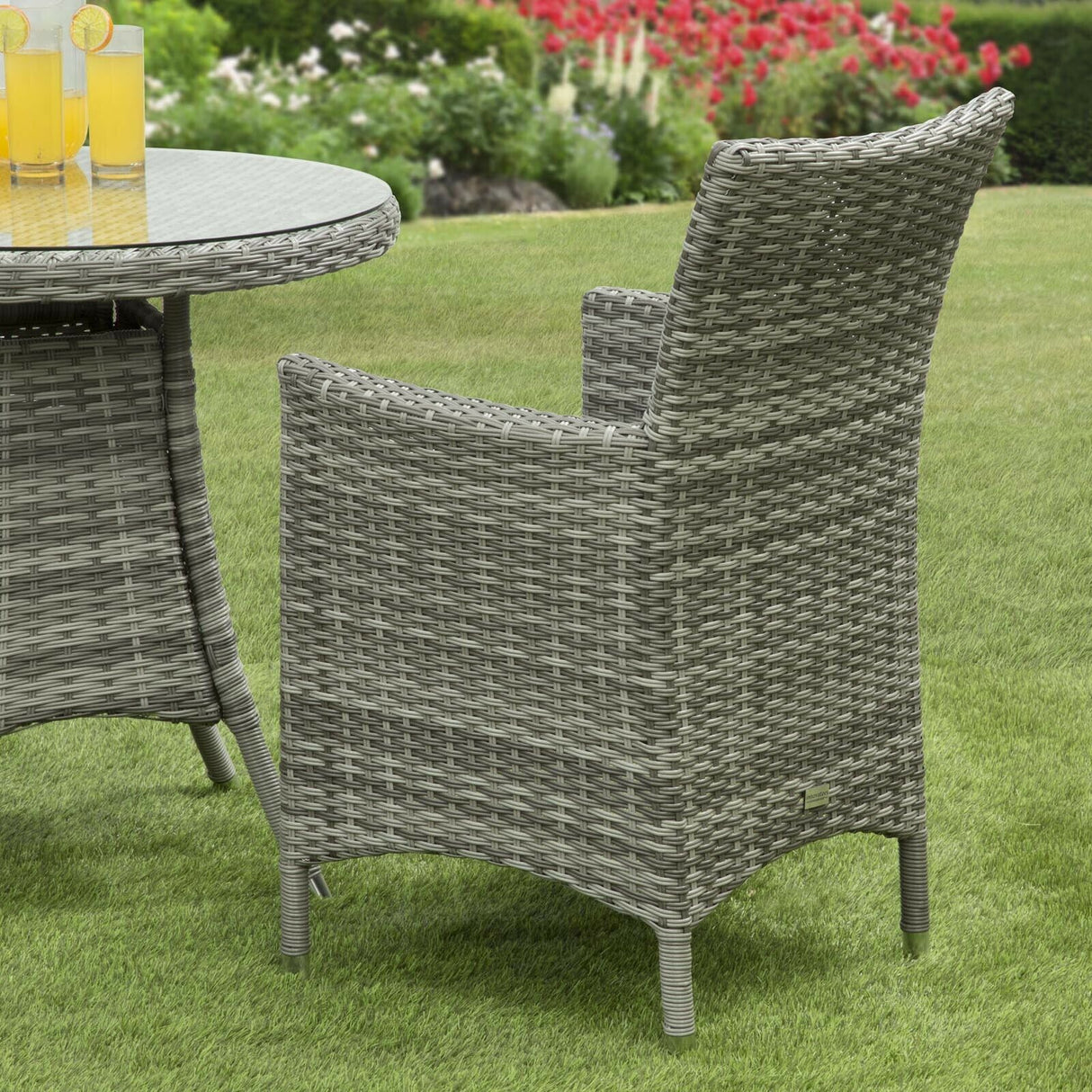 Sarasota 2 Seat Round Bistro Set in Grey