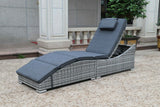 Sarasota Folding Sun lounger - Grey
