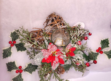 Twig Wrapped Star Centrepiece Candle Holder