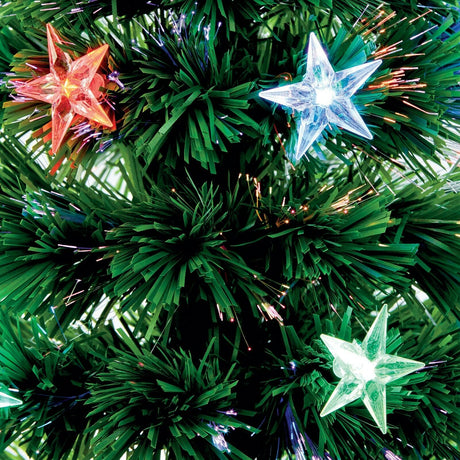 Fibre Optic Star Christmas Tree - 80cm